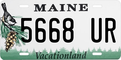 ME license plate 5668UR