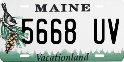 ME license plate 5668UV