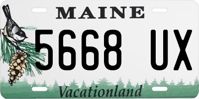ME license plate 5668UX