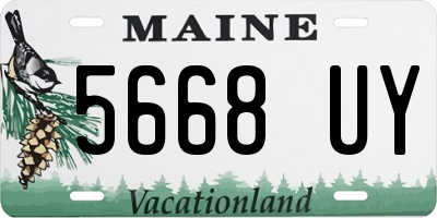 ME license plate 5668UY