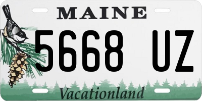 ME license plate 5668UZ