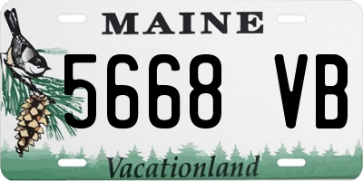 ME license plate 5668VB