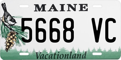 ME license plate 5668VC