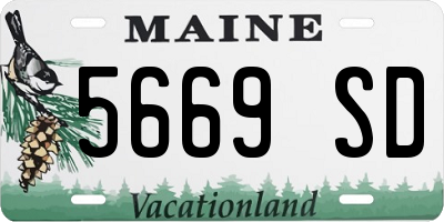 ME license plate 5669SD