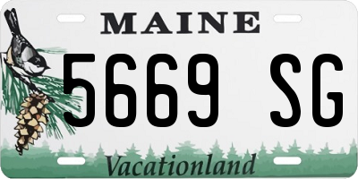 ME license plate 5669SG