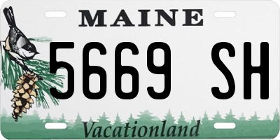 ME license plate 5669SH