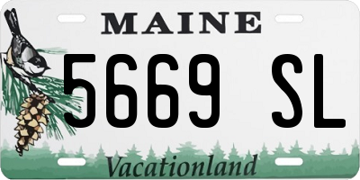 ME license plate 5669SL