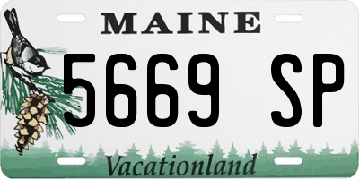 ME license plate 5669SP