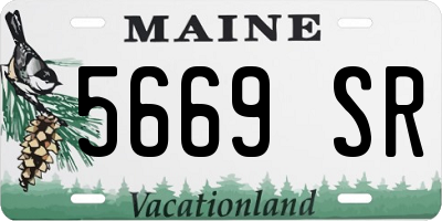 ME license plate 5669SR