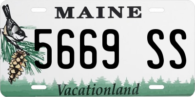ME license plate 5669SS