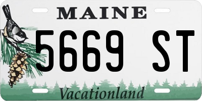 ME license plate 5669ST