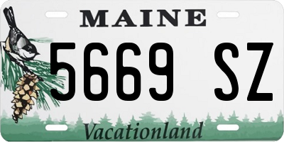 ME license plate 5669SZ