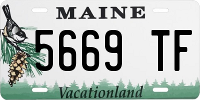 ME license plate 5669TF
