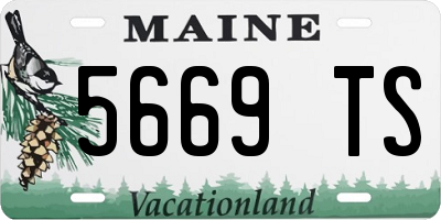 ME license plate 5669TS