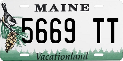 ME license plate 5669TT