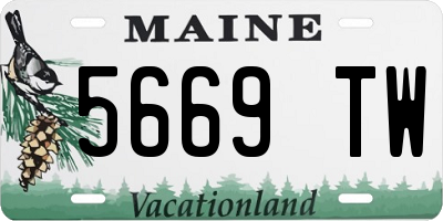 ME license plate 5669TW