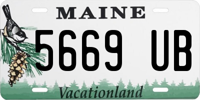 ME license plate 5669UB