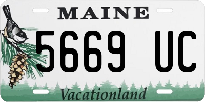 ME license plate 5669UC