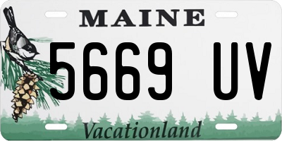ME license plate 5669UV