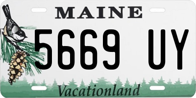 ME license plate 5669UY