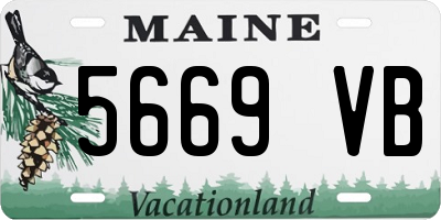 ME license plate 5669VB