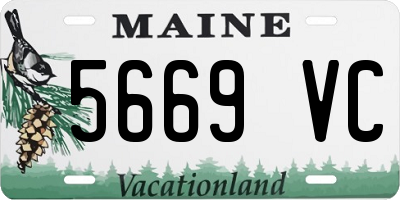 ME license plate 5669VC