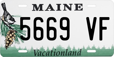 ME license plate 5669VF