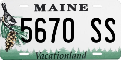 ME license plate 5670SS