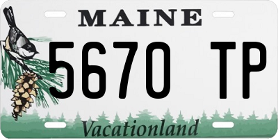 ME license plate 5670TP