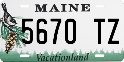 ME license plate 5670TZ