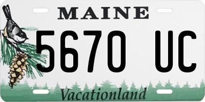 ME license plate 5670UC