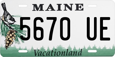 ME license plate 5670UE