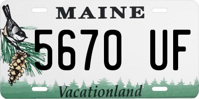 ME license plate 5670UF