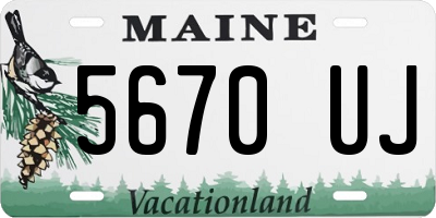 ME license plate 5670UJ