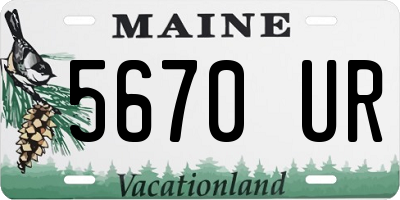 ME license plate 5670UR