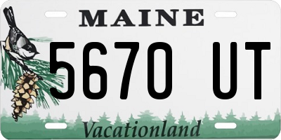 ME license plate 5670UT