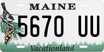 ME license plate 5670UU