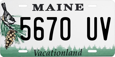 ME license plate 5670UV