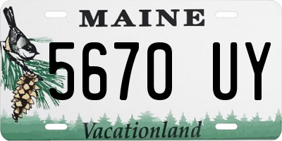 ME license plate 5670UY