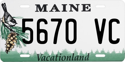 ME license plate 5670VC