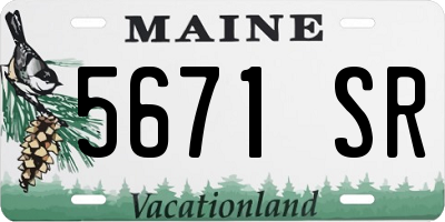 ME license plate 5671SR