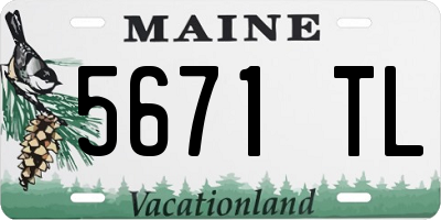 ME license plate 5671TL
