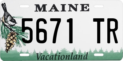 ME license plate 5671TR