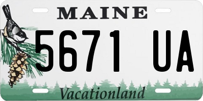 ME license plate 5671UA