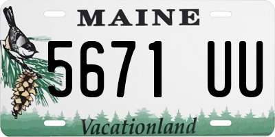 ME license plate 5671UU