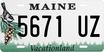 ME license plate 5671UZ