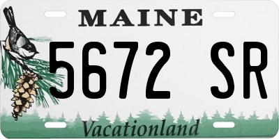 ME license plate 5672SR