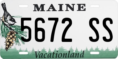 ME license plate 5672SS