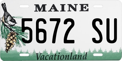 ME license plate 5672SU