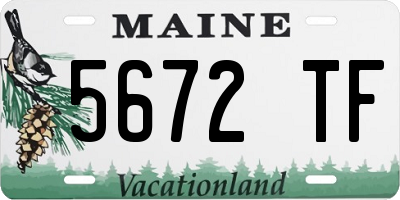 ME license plate 5672TF
